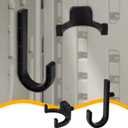 BOXOB 6 Pcs Storage Shed Hooks for Suncast, Black J and U Hanger Tool Shelves Organizer Accessories Supplies Compatible with Craftsman