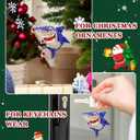 2 x Shark Ornament Gifts for Shark Lovers Ornaments for Christmas Tree Hanging Xmas Decorations Clearance Keepasake (Dark Blue)