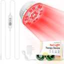 SAVILER Red Light Therapy Device, 660nm & 850nm Handheld Infrared Red Light for Face and Body, Compact & Portable LED Red Light Bulb for Skin Joints Muscles