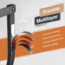 Garden Hose Holder Wall Mount - Metal Water Hose Hanger for Outside, Durable Hook for Garden, Garage, or Yard Storage (Black-Solid Frame)