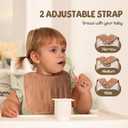 POIKSHARK 6-Pack Muslin Baby Bibs for Unisex Boys Girls, Cotton Baby Drool Bibs, Drooling and Teething Bibs for Infant