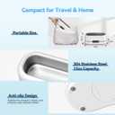 Ultrasonic Jewelry Cleaner, 48KHz Ultrasonic Cleaner Machine for Jewelry, Eyeglasses, Rings, Watch Strap, Dentures-Dual Cleaning Modes, 304 Stainless Steel Tank (White)