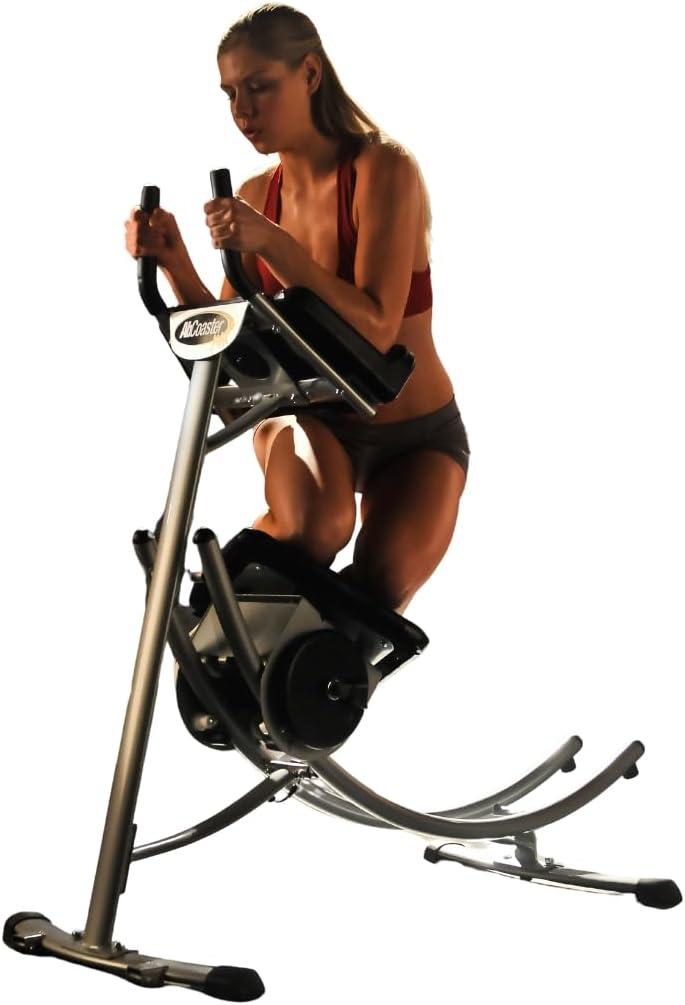 AbCoaster MAX Ab Machine Exercise Equipment For Home Gym, Less Stress on Neck & Back, Abdominal / Core Fitness Equipment for All Levels, Black