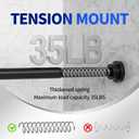 Mcrbeay Shower Curtain Rod, 1" Diameter Heavy Duty Tension Shower Rod, Non Slip Adjustable 28-74 inch No Drilling Shower Curtain Rods Spring Tension For Bathroom, Shower Stall, No Rust, Black