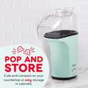 DASH Fresh Pop Popcorn Maker - Oil-Free, Air Popcorn Popper - With Measuring Cup & Recipe Guide - Perfect for Movie Nights - 16 Cups, Aqua