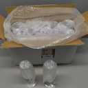 Ciaell 24 Pack Plastic Champagne Flutes - 6oz Ribbed Disposable Champagne Glasses - Clear Vintage Mimosa Glasses with Long Stem, Elegant for Weddings, Birthdays, Party