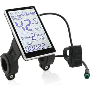 Electric Bicycle LCD Display, 24V 36V 48V 60V Universal E Scooter M5 E Bike Display Meter Control Panel Waterproof 5 Pin Electric Scooter Panel Screen for 31.8 22.2mm Electric Bikes