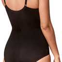 Bali Women's Firm-Control Shapewear, All-In-One Body Shaper with Built-In Underwire Minimizer Bra (Black, M, 36C)