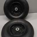 Taifa 13 Inch 2 PCS Rubber Pneumatic Replacement Tires and Wheels 4.00-6 with 5/8'' Axle Bore Hole, Inflated Air Wheel for Wheelbarrow/Wagon/Hand Truck/Trolley/Garden Scooter etc.