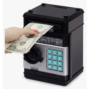 Refasy Piggy Bank Cash Coin Can ATM Bank Electronic Coin Money Bank for Kids Age 3-12, Money Savings Box Mini ATM Coin Bank Toys Gifts for 3 4 5 6 7 8 9 10 11 12 Year Old Boys Girls