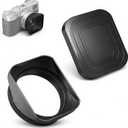 X100VI Lens Hood Shade，with Cap and 49mm Adapter Ring Kit for Fuji X100VI Fujifilm X100V X100F X100 X100S X100T X70 Camera (Black)
