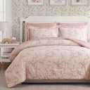 Geniospin Pink Full Comforter Set for Girls- 7 Pieces Bowknot Jacquard Bed in A Bag Full Bedding Sets with Sheets, Pillowcases & Shams, All Season Kids Comforter Set
