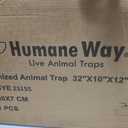 Humane Way Folding 32 Inch Live Humane Animal Trap - Safe Traps for All Animals - Raccoons, Cats, Groundhogs, Opossums - 32" L x 10.2" W x 12.2" H