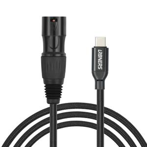 Lrbners 3.3FT USB-C to XLR Male Cable, USB-C to XLR Male Adapter Cable for Active Speakers, Mixers, Power Amplifiers and Professional Audio Equipment