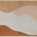 Boho Door Mat, Abstract Modern Neutral Door Mat Indoor Outdoor Entrance Porch, Boho Bath Mats for Bathroom, Modern Abstract Welcome Mats, 17x30 Inches