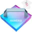 HAWERSI HTV Cooling Block with Handle,Craft Tool Cooler for Heat Press,Accessories for Sublimation Paper,Heat Transfer Vinyl,Sublimation HTV, DTF Film,Iron on Vinyl,Heat Transfer Paper (Blue and Purple)