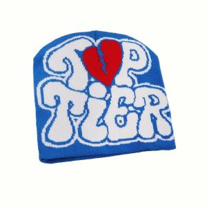 Top Tier Broken Heart beanie Skully - Streetwear Fashion Y2K (Blue)