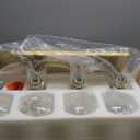 Bathroom Light Fixtures, 6 Light Brushed Gold Vanity Light, 38 Inch Modern Wall Sconces with Globe Clear Glass Shade, Vanity Lighting Fixtures Over Mirror, VL195-BG-6