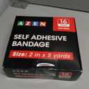 AZEN 16 Pack Self Adhesive Bandage Wrap Black, 2" X 5 Yards Black Athletic Tape, Vet Wrap, Tattoo Grip Tape Wrap，Ankle Tape, Cohesive Bandage Wrap