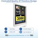 3-in-1 Shadow Box Display with Real Glass (Medal, Race Bibs, and Photo Display) Marathon Medal Display and Frame, Triathlon & Running Bib Holder, Wall-Mounted, Real Tempered Glass- White