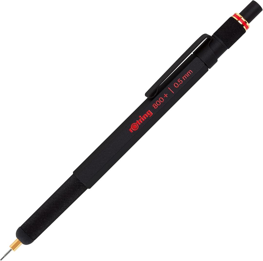 rOtring 800+ Mechanical Pencil and Touchscreen Stylus 0.5 mm Black