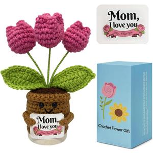 Ucuber Thinking of Your Gifts Crochet Tulips Flowers for Mom