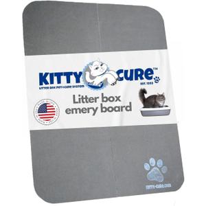 Kitty Cure Cat Nail File Scratcher, Odor-Resistant Litter Box Emery Board Scratcher Pad, No Peeling Needed, Waterproof, Non-Toxic & Long-Lasting Cat Scratcher That Files Nails