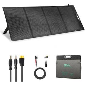HQST 200W Ultra-Light Portable Solar Panel for Power Station & Solar Generator, 25% High Efficiency N-Type Solar Charger, IP67 Waterproof, Foldable with Kickstands for Camping, RV, Off-Grid, Emergency