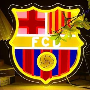 AHlove Soccer Neon Sign for Wall DecorLED Neon Lights for BedroomMan CaveBirthdayChristmas Gifts for Teens Boys Girls