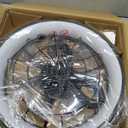 20 Inch Plug In Wall Mount Fan, Wall Mount Fan with Light, Metal Frame