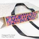 2 x ESNA HOME Premium Bags With Fabric Ribbon Handles - Designer Shopping Bags For Wedding Gifts - Size 14.5 * 11 inch