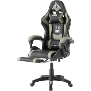 Star Wars Adjustable Swivel Computer Gaming Chair with Footrest, Lumbar Support and Headrest