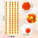 5Pcs Marigold Garland for Decoration,5 Feet Artificial Marigold Flowers Diwali Decorations for Home, Orange and Yellow Artificial Marigold Heads for Diwali Party, Indian Weddings, Halloween, Wreath