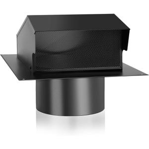 10 Inch Roof Vent Cap with Wind Damper and Mesh to Provide Flow of Fresh Air and Keep Critters Out,10 Inch Roof Exhaust Vent, Black
