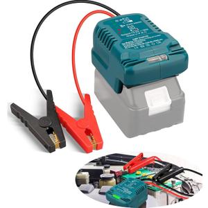 Car Jump Starter Adapter for Makita 18V Li-ion Battery,Automotive Batteries Booster with 12V Jumper Cable Clamps for 3.5L Vehicles,Portable Car Charger Jump Starter (Battery Not Included)