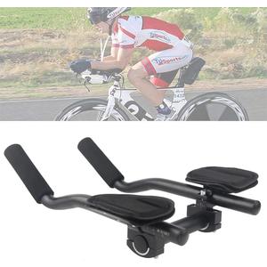 Bike Aero Bar, Aluminum Alloy Aero Bars for Road Mountain Bike, Bicycle Racing TT Handlebar Clip on Armrest Bar, Relaxation HandleTriathlon Handkebars