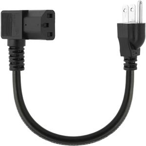 3 x 1-Feet Nema 5-15P to IEC 320 C13 Right Angled Power Cord,US 3-Prong Male to Right Angle IEC Female AC Power Cord