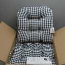 Klear Vu The Gripper Non-Slip Rocking Chair Cushion Set with Thick Padding, Includes Seat Pad & Back Pillow with Ties for Indoor Living Room Rocker, 17x17 Inches, 2 Piece Set, Wedgewood