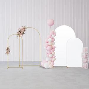 GRENTY Metal Arch Backdrop Stand and Cover Set 7.2FT/6FT, Wedding Arch Frame with Spiral Rotating Joint and 2 Wrinkle-Resistant Cover for Birthday, Anniversary, Wedding, Party, Baby Shower (White)