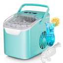 Countertop Ice Maker, 26 lbs/Day ice Production, 2 Sizes, 8 ice Cubes in 6 Minutes - Portable Mini, Energy Efficient, with Basket/Scoop for Home/Party/Travel/Camping/Bar