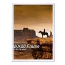 A PLUS MAX 20x28 Picture Frame, White Engineered Wood Frame for 20 x 28 Inch Picture Poster Photo, Light Weight 20 by 28 Frame with Wood-grain for Wall - 1 Pack/White/20 x28