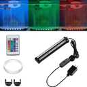 Carefree Fish Aquarium 4/8/12/16/24/40In Led Nanometer Materials Air Stone Strip  and Tube Fish Tank Oxygen Stone Bubble Wall RGB Light Waterproofing Grade IP68(Air Pumps not Included