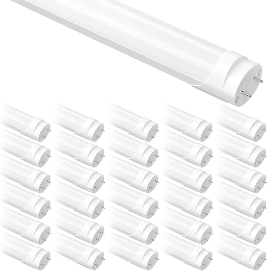30 Pack T8 LED Bulbs 4 Foot Type A+B, 24W 3200LM 5000K Daylight, Plug and Play, F32T8 or F40T12 Fluorescent Light Bulbs 48 Inch Tube Lights Replacement, Double or Single End Powered