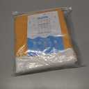 Awellife Boho Yellow Shower Curtain for Bathroom Farmhouse Cotton Stripe Tassel Shower Curtain Natural Texture 72" L x 60" W