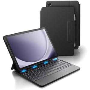 Dexnor for Samsung Galaxy Tab A9+ Plus Case with Keyboard, Ultra-Light Magnetic Folio Keyboard Cover with Multi-Touch Trackpad Backlit Stylus Holder for 11" Samsung Galaxy Tab A9+ Plus (2023), Black