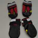 QUMY Dog Shoes for Large Dogs, Medium Dog Boots & Paw Protectors for Winter Snowy Day, Summer Hot Pavement, Water-Resistant in Rainy Weather, Outdoor Walking, Indoor Hardfloors Skid-Resistant Sole (Size 6: 2.6''x3.0''(W*L) (Pack of 4))