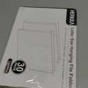 HERKKA Hanging File Folders, 30 Pack Reinforced Letter Size Hanging Folders, Designed for Bulky Files, Filing Cabinet, 1/5-Cut Adjustable Tabs (Lightblue)