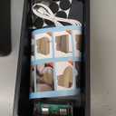 Console Armrest for Nissan Versa 2020-2024, Car Center Storage Box with USB Charging Port (Black with White Stitching)