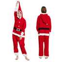 MAJ&COS Santa Costume Onesie Adult Pajamas Christmas Cosplay Unisex Onesies
