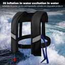 Automatic Inflatable Life Jacket for Adults – Adjustable Buoyancy Vest with Manual Override,Reflective Strips & Safety Whistle for Boating, Kayaking, Surfing & Swimming.